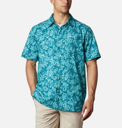 Camisas Columbia PFG Super Slack Tide™ Camp Shirt Masculino Azuis Portugal | 172598-3DB5