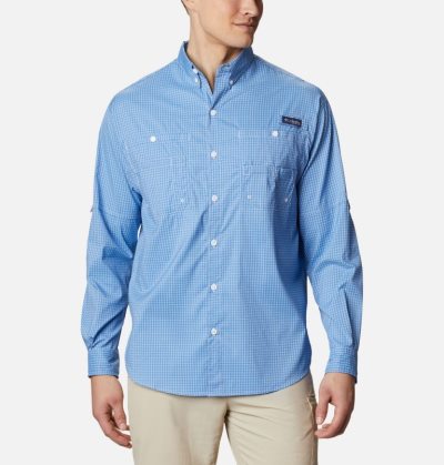 Camisas Columbia PFG Super Tamiami™ Long Sleeve Shirt Masculino Azuis Escuro Portugal | 164913-L73L