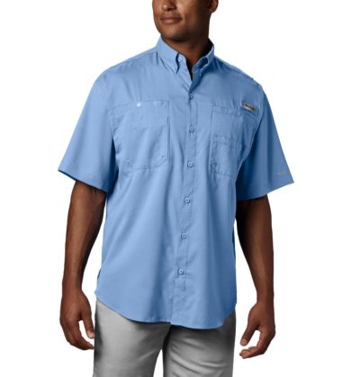 Camisas Columbia PFG Tamiami™ II Curta Sleeve Shirt Masculino Azuis Escuro Portugal | 107042-OU6H