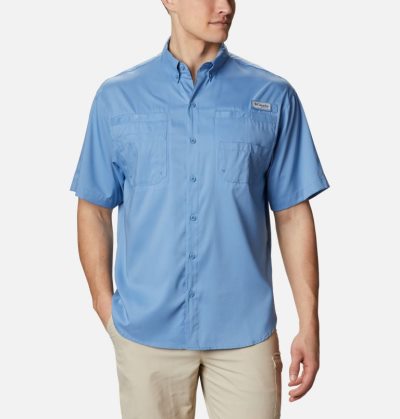 Camisas Columbia PFG Tamiami™ II Curta Sleeve Shirt Masculino Azuis Escuro Portugal | 108827-FPWX