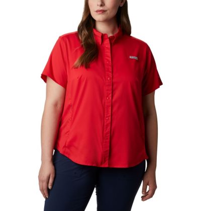 Camisas Columbia PFG Tamiami™ II Curta Sleeve Shirt Feminino Vermelhas Portugal | 122723-G81C