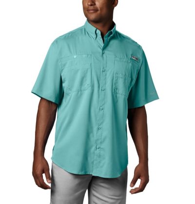 Camisas Columbia PFG Tamiami™ II Curta Sleeve Shirt Masculino Turquesa Portugal | 129486-VXHX