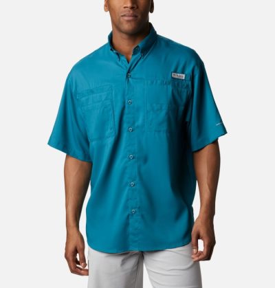 Camisas Columbia PFG Tamiami™ II Curta Sleeve Shirt Masculino Azuis Portugal | 166957-5BKC