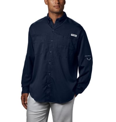 Camisas Columbia PFG Tamiami™ II Long Sleeve Shirt Masculino Azul Marinho Portugal | 132050-GTJ0