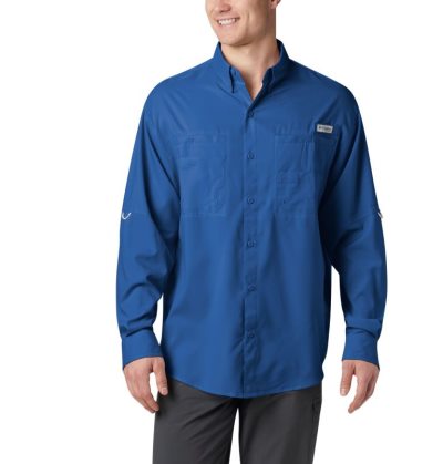 Camisas Columbia PFG Tamiami™ II Long Sleeve Shirt Masculino Azuis Portugal | 160767-NQG2