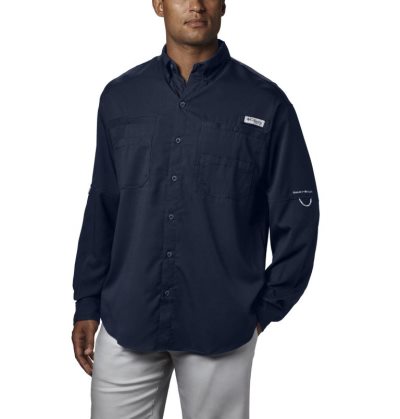 Camisas Columbia PFG Tamiami™ II Long Sleeve Shirt Masculino Azul Marinho Portugal | 174928-NGUQ