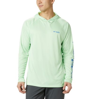 Camisas Columbia PFG Terminal Tackle™ Hoodie Masculino Luz Verdes Azuis Portugal | 126290-0FG4