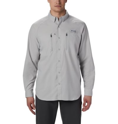 Camisas Columbia PFG Terminal Tackle™ Long Sleeve Woven Shirt Masculino Cinzentas Portugal | 176633-2G5U