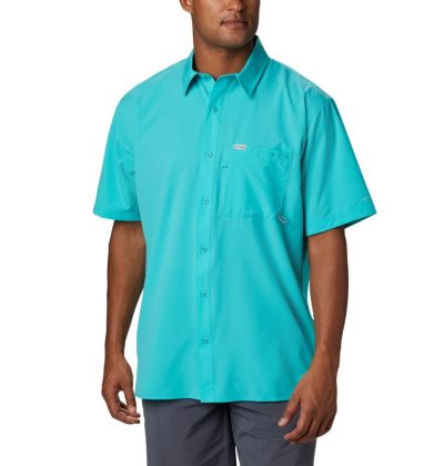 Camisas Columbia PFG Zero Rules™ Woven Curta Sleeve Shirt Masculino Luz Turquesa Portugal | 106156-VOJF