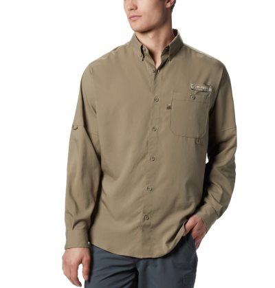 Camisas Columbia PHG Bucktail™ Long Sleeve Woven Shirt Masculino Marrom Portugal | 135008-PP8B