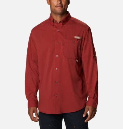 Camisas Columbia PHG Bucktail™ Long Sleeve Woven Shirt Masculino Vermelhas Portugal | 184266-1NZH