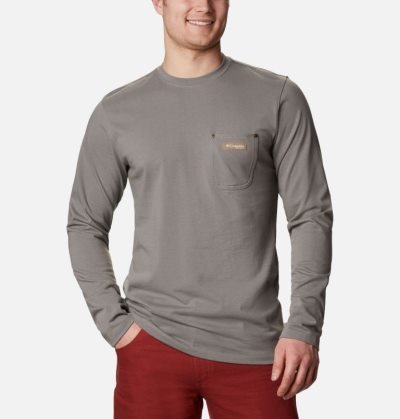 Camisas Columbia PHG Roughtail™ Trabalho Long Sleeve Pocket T-Shirt Masculino Cinzentas Portugal | 161529-7AZV