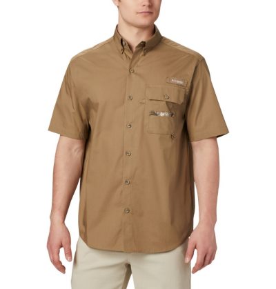 Camisas Columbia PHG Sharptail™ Curta Sleeve Shirt Masculino Marrom Portugal | 175059-IIGW