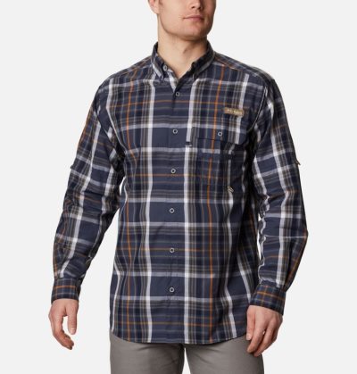 Camisas Columbia PHG Super Sharptail™ Long Sleeve Shirt Masculino Azuis Escuro Portugal | 155780-2BH3