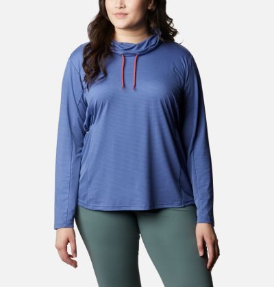 Camisas Columbia Piney Ridge™ Long Sleeve Knit Shirt Feminino Azul Marinho Azuis Portugal | 113900-N86S