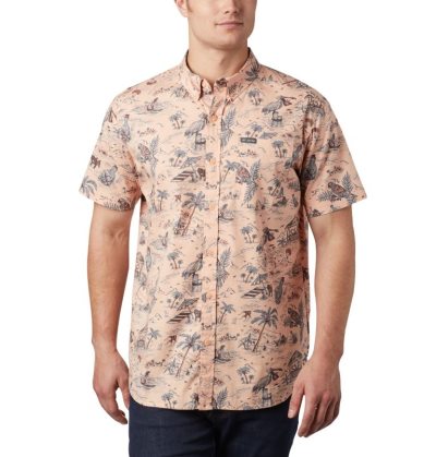 Camisas Columbia Rapid Rivers™ Printed Curta Sleeve Shirt Masculino Luz Coral Portugal | 104914-02VI