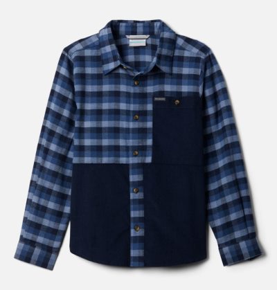 Camisas Columbia Rockfall™ Flannel Shirt Criança Azuis Azul Marinho Portugal | 132495-FJWT