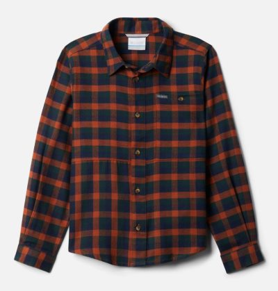 Camisas Columbia Rockfall™ Flannel Shirt Criança Laranja Escuro Portugal | 136030-2TZI