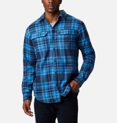 Camisas Columbia Silver Ridge™ 2.0 Flannel Shirt Masculino Azul Marinho Portugal | 102546-4UNQ