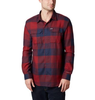 Camisas Columbia Silver Ridge™ 2.0 Flannel Shirt Masculino Azul Marinho Portugal | 164032-3QNX