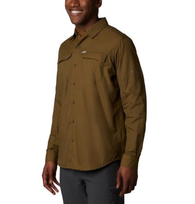 Camisas Columbia Silver Ridge™ 2.0 Long Sleeve Shirt—Altas Masculino Verde Oliva Marrom Portugal | 186878-85W4