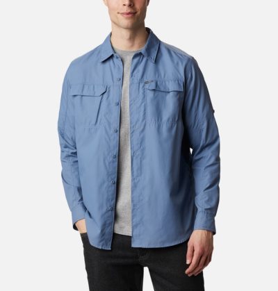 Camisas Columbia Silver Ridge™ 2.0 Long Sleeve Shirt Masculino Azuis Portugal | 192590-46PG