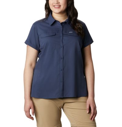 Camisas Columbia Silver Ridge™ Lite Curta Sleeve Feminino Azuis Escuro Portugal | 198488-MEPA