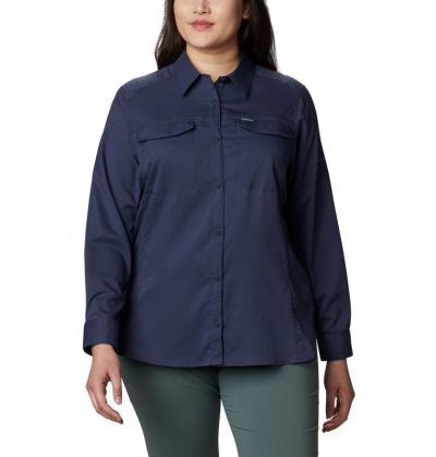 Camisas Columbia Silver Ridge™ Lite Long Sleeve Shirt Feminino Azuis Escuro Portugal | 101538-5P9Z