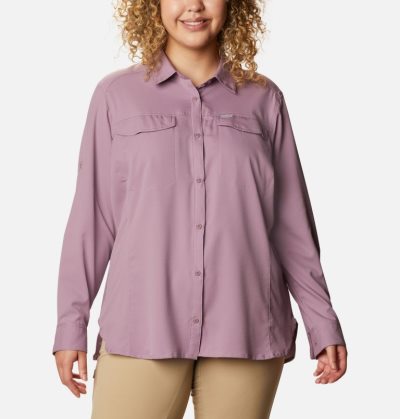 Camisas Columbia Silver Ridge™ Lite Long Sleeve Shirt Feminino Roxo Vermelhas Portugal | 113041-BP4L