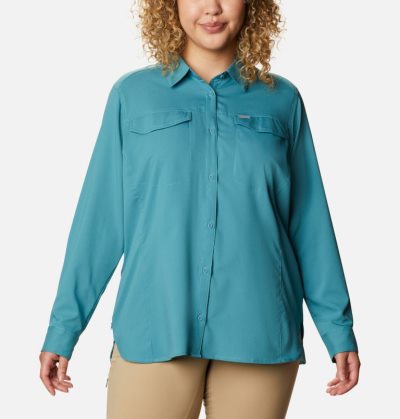 Camisas Columbia Silver Ridge™ Lite Long Sleeve Shirt Feminino Azuis Portugal | 142492-KW35