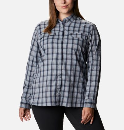 Camisas Columbia Silver Ridge™ Lite Plaid Long Sleeve Shirt Feminino Cinzentas Portugal | 115934-2R00