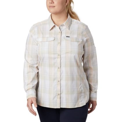 Camisas Columbia Silver Ridge™ Lite Plaid Long Sleeve Shirt Feminino Bege Multicoloridas Portugal | 119978-1L0X