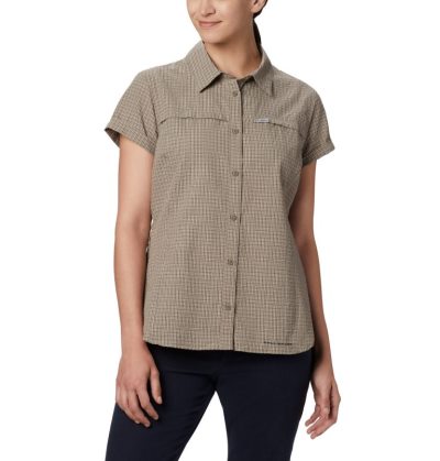 Camisas Columbia Silver Ridge™ Novelty Curta Sleeve Shirt Feminino Verde Oliva Portugal | 185685-JPQ9