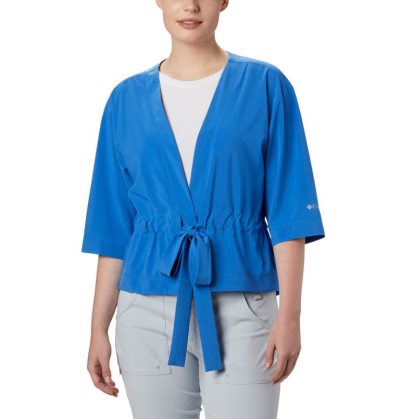 Camisas Casuais Columbia PFG Armadale™ 3/4 Sleeve Wrap Feminino Azuis Portugal | 107224-GLFX