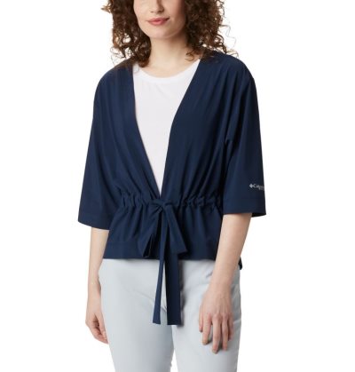 Camisas Casuais Columbia PFG Armadale™ 3/4 Sleeve Wrap Feminino Azul Marinho Portugal | 183451-U392