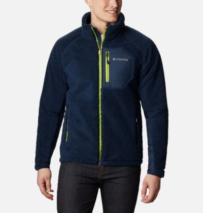 Casaco De Lã Columbia Archer Ridge™ Sherpa Casaco De Lã Masculino Azul Marinho Verdes Amarelas Portugal | 110159-U5FZ