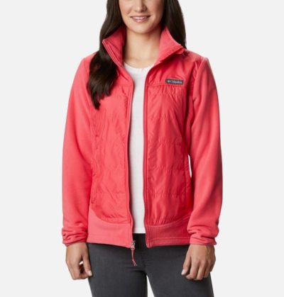 Casaco De Lã Columbia Basin Butte™ Fleece Full Zip Jaqueta Feminino Luz Coral Portugal | 160209-HS3T