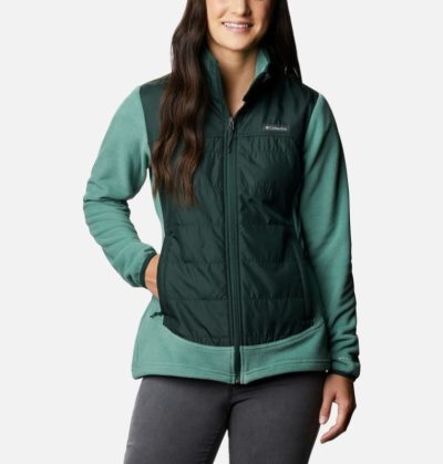 Casaco De Lã Columbia Basin Butte™ Fleece Full Zip Jaqueta Feminino Verdes Portugal | 196831-HOGI