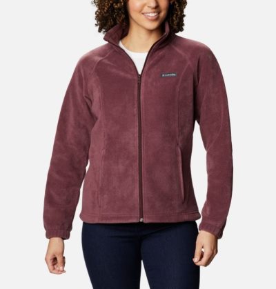 Casaco De Lã Columbia Benton Springs™ Full Zip Casaco De Lã Feminino Vermelhas Escuro Portugal | 175428-H2J8