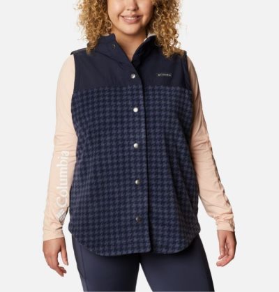 Casaco De Lã Columbia Benton Springs™ Overlay Vest Feminino Azuis Escuro Portugal | 152472-5UUB