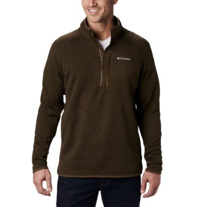 Casaco De Lã Columbia Canyon Point™ Half-Zip Fleece Masculino Verde Oliva Verdes Portugal | 115963-CVSR