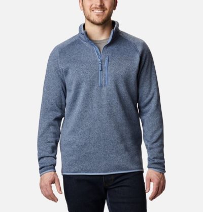 Casaco De Lã Columbia Canyon Point™ Half-Zip Fleece Masculino Azuis Portugal | 147979-WQPZ