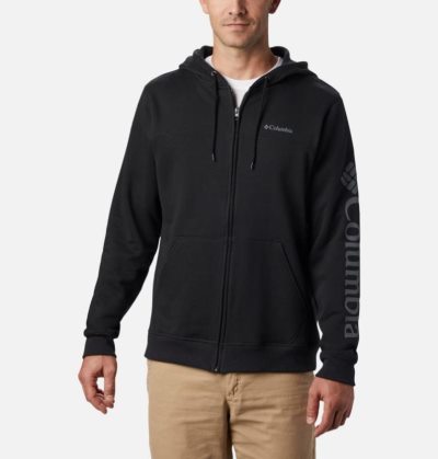 Casaco De Lã Columbia Columbia™ Logo Full Zip Fleece Masculino Pretas Cinzentas Portugal | 142237-T0PH