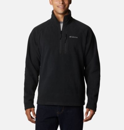 Casaco De Lã Columbia Fast Trek™ III Half Zip Fleece Masculino Pretas Pretas Portugal | 122883-SLR9