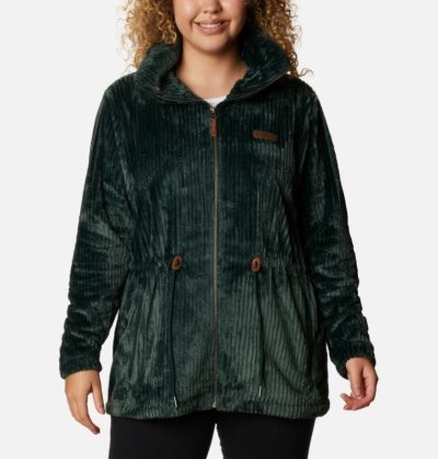 Casaco De Lã Columbia Fire Side™ Long Full Zip Sherpa Casaco De Lã Feminino Verdes Portugal | 125514-ZH2M