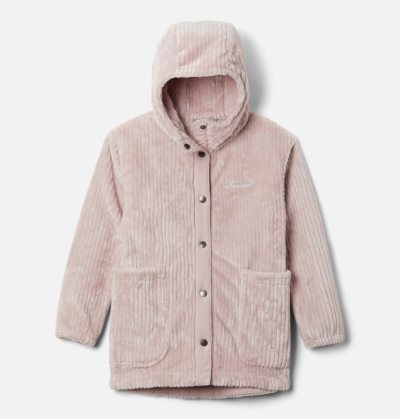 Casaco De Lã Columbia Fire Side™ Long Sherpa Casaco De Lã Criança Luz Rosa Portugal | 104271-YLI2