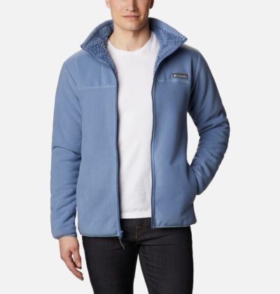 Casaco De Lã Columbia Inverno Pass™ Full Zip Casaco De Lã Masculino Azuis Portugal | 170453-VZU0