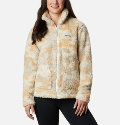 Casaco De Lã Columbia Inverno Pass™ Sherpa Full Zip Jaqueta Feminino Creme Camufladas Portugal | 149613-FX37