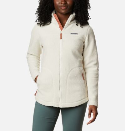 Casaco De Lã Columbia Northern Reach™ Full Zip Sherpa Fleece Feminino Creme Portugal | 160473-7ECY