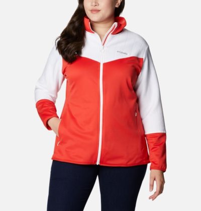 Casaco De Lã Columbia Roffe Ridge™ II Full Zip Casaco De Lã Feminino Laranja Branco Portugal | 166939-NGV6